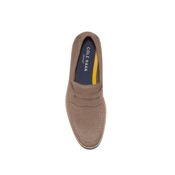 Cole Haan Mens Truffle Brown Leather Suede Penny Loafers Size 9 C41635 main image 5